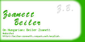 zsanett beiler business card